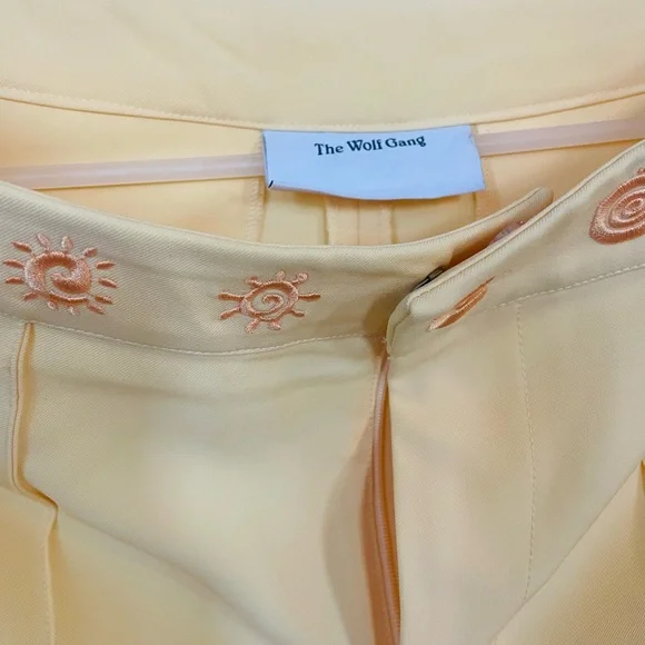 Yellow Lightweight Tailored Trousers - Picture 6 of 9